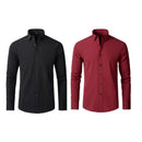 Compre 1 Leve 2 | Camisa Social Ultra Elastech Anti amassados + Relogio de Brinde